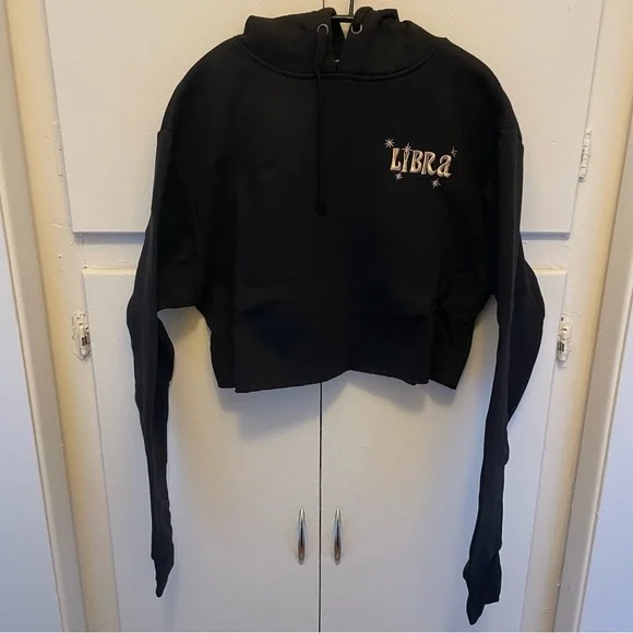NWT Dolls Kill Horoscopez Libra Cropped Hoodie - Picture 2 of 3